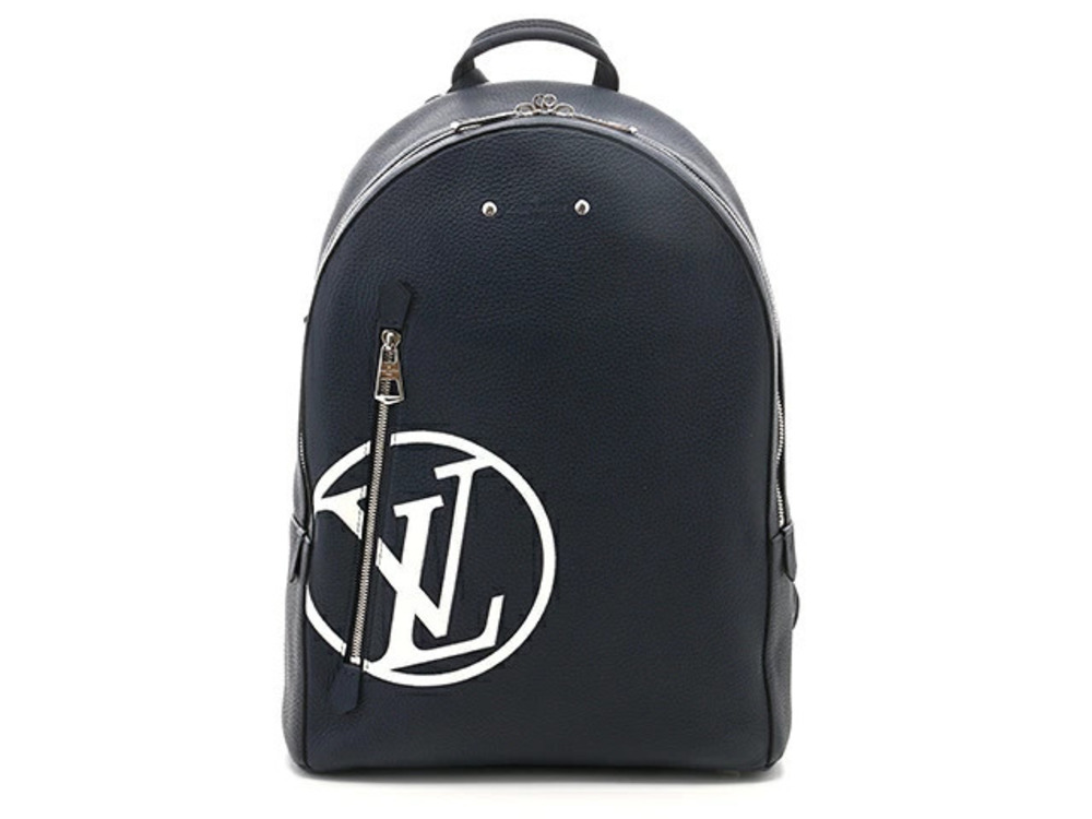 LOUIS VUITTON Bag Abesses Backpack Taurillon Navy Blue